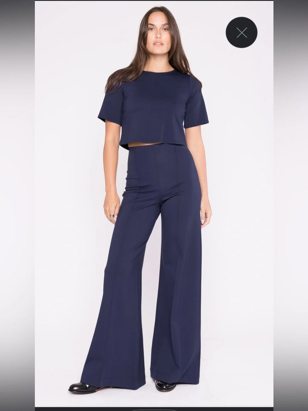 Ripley Radar Wide-Leg High-Waist Pants in NavyWomen's Ponte medium - Picture 1 of 4